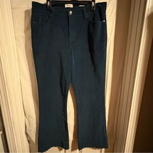 Kensie Jeans Pants Sz 14/32 The Savannah‎ High Rise Flare Velvet Smart Casual